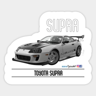 Supra Time Attack White Carbon Sticker